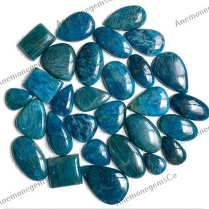 Cabochão de apatita neon natural, lote de atacado, mistura de formas e tamanhos, cabochão de tigres para fabricação de joias