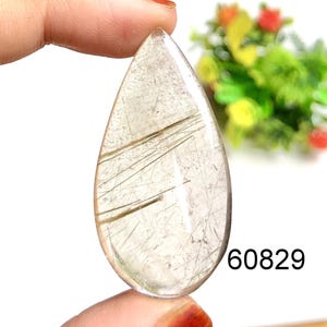 Cabochon rutile doré, pierre semi-précieuse naturelle pour la fabrication de bijoux, cabochon fait main, cristal de protection