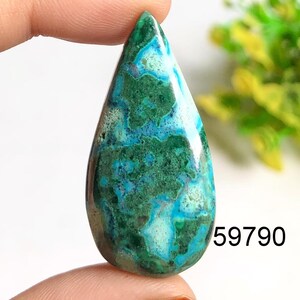 Cabochon di crisocolla di malachite, pietra preziosa semipreziosa naturale per la creazione di gioielli, pietra preziosa curativa di design in malachite per gioielli di design