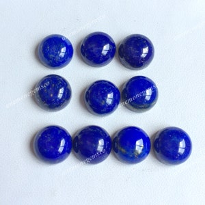Cabochon rotondo con lapislazzuli da 8 mm, confezione da 10 pezzi. Bellissimo cabochon a forma rotonda con cornilina per la creazione di gioielli