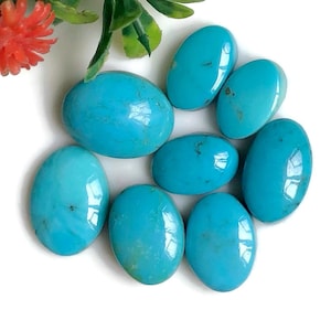 Arizona Turquoise Cabochon 12-15mm ca., ovale vormen 8 stuks hetzelfde als foto natuurlijk turkoois gebruik voor ambachtelijke sieraden, stijlvolle ringen 59768