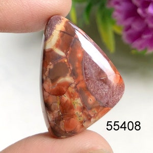 Cabochon en jaspe oeil d'oiseau, Pierre semi-précieuse naturelle pour la fabrication de bijoux, Cristal de méditation, Bijoux avec pierre de naissance