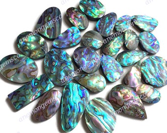 Abalone  Shell Cabochon Wholesale lot, Rainbow Abalone Shell For Jewelry Making Lowest price cabochon