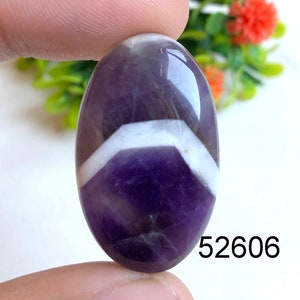 Cabochon d'améthyste à chevrons, Améthyste en dentelle, Pierre semi-précieuse naturelle pour la fabrication de bijoux, Cristaux d'améthyste, Cabochons de pierres précieuses