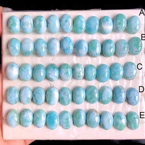 Geselecteerde larimar-edelsteen 10 x 14 mm, natuurlijke halfedelsteen voor sieraden, zuidwestenstijl en handgemaakte ambachtelijke ring 3
