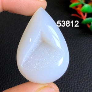 Hoogwaardige kwaliteit witte Druzy cabochon venster, natuurlijk witte venster Druzy edelsteen voor sieraden maken, doe-het-zelf, venster Druzy voor hanger.