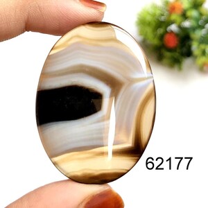 Cabochon en agate à bandes, pierre semi-précieuse naturelle pour la fabrication de bijoux, bijoux en cristal de méditation en agate, pierre précieuse en vrac