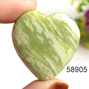Serpentin Herz Cabochon, natürlicher Halbedelstein für die Schmuckherstellung, Serpentin Herzform Wire Wrapping Anhänger Geschenk für die Liebe