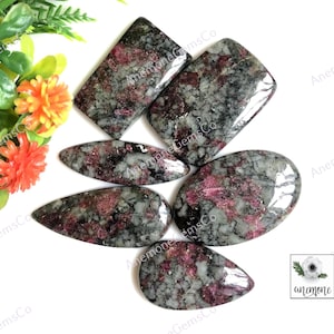 Cabujón de edulite de 28 a 35 mm aproximadamente, mezcla de formas y tamaños, lote de 6 piezas como en la imagen, edulite para uso en colgantes hechos a mano, joyería y envoltura de alambre 62229