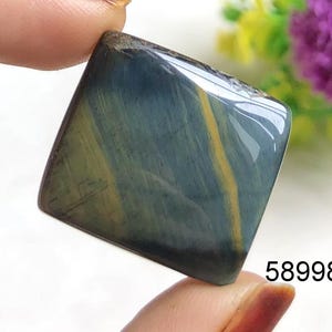Cabochon oeil de tigre bleu, pierre semi-précieuse naturelle pour la fabrication de bijoux, cristal de protection oeil de tigre, cabochons de bijoux