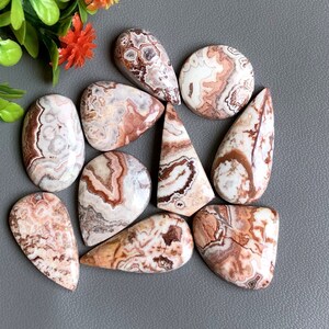 Rosita Jaspis Cabochon, 17 bis 27mm, Ca.10 Stück, Loser Edelstein Für Schmuckherstellung, Schutz Kristall 56282