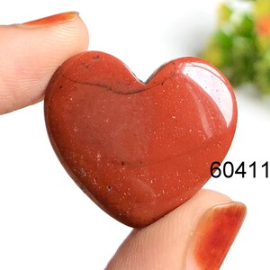 Cabochon coeur en jaspe rouge, pierre semi-précieuse naturelle pour la fabrication de bijoux, cadeau de bijoux d'emballage en fil de jaspe en forme de coeur pour l'amour