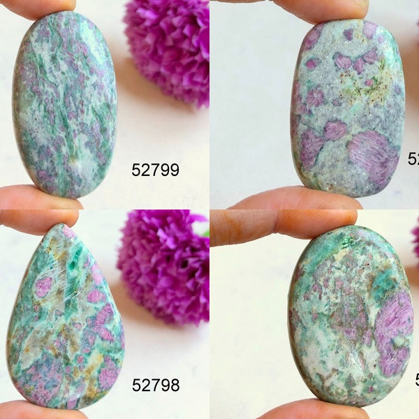 Ruby fuchsite Cabochon, Natural Semi Precious Gemstone For Jewelry Making, Handmade Jewelry, Wire Wrapped Pendant