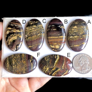 Cabochon oeil de tigre en fer sélectionné, pierre semi-précieuse naturelle pour la fabrication de bijoux, LOT de 162 bijoux en cristal oeil de tigre