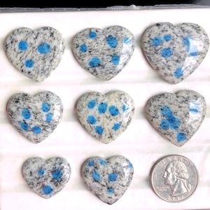 Cabochon a forma di cuore in diaspro K2 selezionato, pietra semipreziosa naturale per gioielli, ciondoli a forma di cuore con avvolgimento in filo, regalo per la persona amata, LOTTO 400