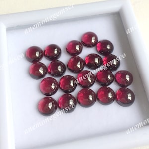 Cabochon rond grenat 5 mm, cabochon grenat 6 mm pour la fabrication de bijoux grenat naturel approvisionnement artisanal grenat AAA de qualité supérieure