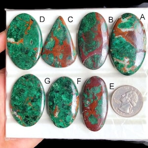 Cabochon di crisocolla, pietra semipreziosa naturale per gioielli, ciondolo e collana di crisocolla, regalo per lei, lotto di gioielli cabochon-432