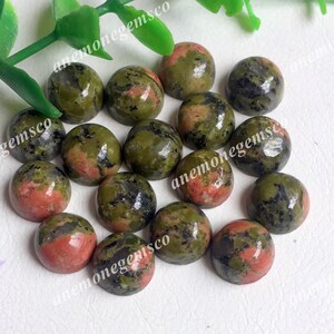 10 peças cabochão unakite jasper 10mm, jaspe unakite de alta qualidade para fazer joias