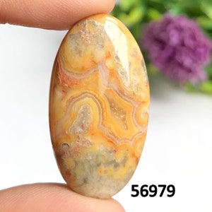 Cabujón de piedra preciosa de ágata de encaje loco, piedra preciosa suelta para hacer joyas, cabujón hecho a mano, joyería con piedra de nacimiento