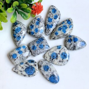 K2 Jasper Cabujón, 17 a 28 mm Aprox. Lote de 10 piezas, Piedra preciosa suelta para la fabricación de joyas, Cristal de protección 56297