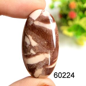 Cabochon chocolat en jaspe, pierre semi-précieuse naturelle pour la fabrication de bijoux, jaspe zèbre pour bijoux faits main et emballage métallique