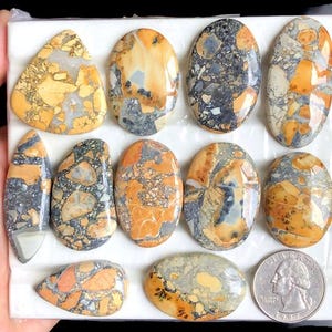 Cabochon en jaspe maligano sélectionné, pierre semi-précieuse naturelle pour la fabrication de bijoux, pendentifs en cristal naturel jaspe maligano LOT- 303