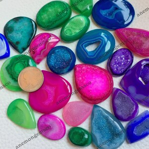 Natuurlijke Multi Druzy Cabochon Groothandel partij, voor Druzy sieraden maken voor een spotprijs Multi Druzy hanger