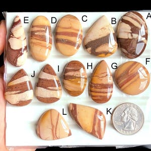 Cabochons en jaspe zébré sélectionnés, pierre semi-précieuse naturelle pour la fabrication de bijoux, pierre précieuse en jaspe polie à la main pour la fabrication de bijoux LOT-266