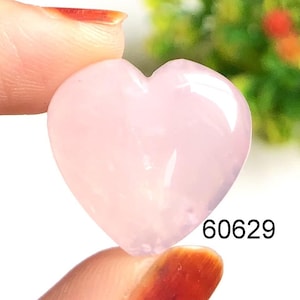 Rozenkwarts hartvorm cabochon, natuurlijke halfedelsteen voor sieraden maken, hartvorm draadwikkeling sieraden cadeau voor geliefd