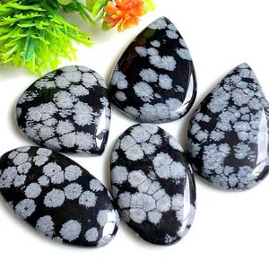 Cabochão de floco de neve 29-37mm formato misto aproximado, 5 peças lote igual ao uso da imagem para fazer joias, pingentes de floco de neve joias 61099