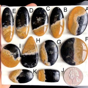 Cabochons en agate de racine de palmier sélectionnée, pierre semi-précieuse naturelle pour la fabrication de bijoux, pendentifs en fil d'agate naturelle, bijoux LOT-290