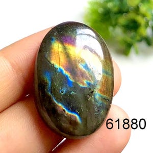 Cabochon de labradorite multicolore, pierre semi-précieuse naturelle pour la fabrication de pendentifs, bijoux pendentifs d'emballage de fil de labradorite