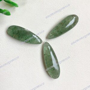 Briolette di pera liscia al quarzo fragola verde, pietra preziosa di quarzo fragola verde naturale 30x10mm per la creazione di gioielli fai-da-te
