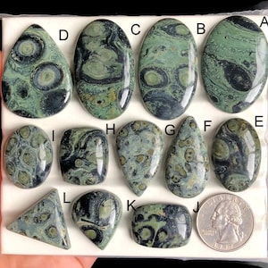 Selected Kambaba Jasper Cabochons, Natural Semi Precious Gemstone for Jewelry, Healing Crystal For Handmade Pendants Jewelry  LOT- 436