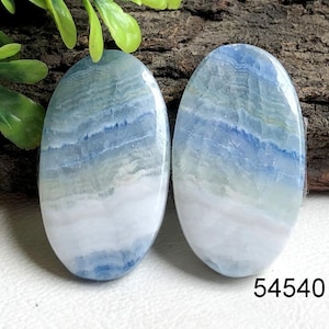 Paires de cabochons Scheelite, Pierre semi-précieuse naturelle pour la fabrication de boucles d'oreilles, Cabochon fait main, Cristal de méditation, Paires pour boucles d'oreilles