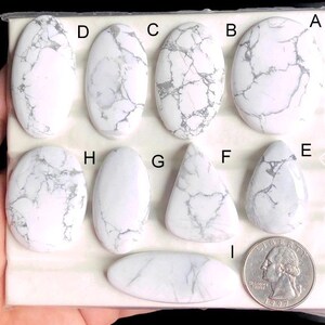 Howlite Cabochon, Natural Semi Precious Gemstone For Jewelry Making, Natural Howlite Healing Gemstone Jewelry For Pendants Making lot-399
