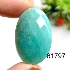 Piedra preciosa facetada de amazonita, piedra preciosa semipreciosa natural para hacer joyas, joyería con piedra preciosa de amazonita tallada en rosa, piedra preciosa curativa