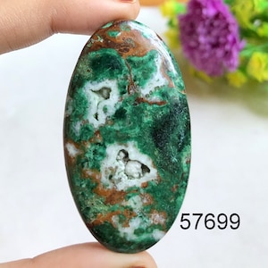 Chrysocolla cabochon, natuurlijke halfedelsteen voor het maken van sieraden, chrysocolla-hanger en armband cadeau voor haar, nieuwjaarsuitverkoop