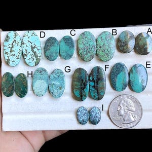 Paires de boucles d'oreilles turquoise sélectionnées, pierre semi-précieuse naturelle pour bijoux, boucles d'oreilles faites main de style bohème, LOT de 53