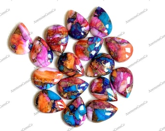 10 Cabochon Malachite Naturale Piatta Per Orecchini E Gioielli Fai Da Te – 6-12 Mm