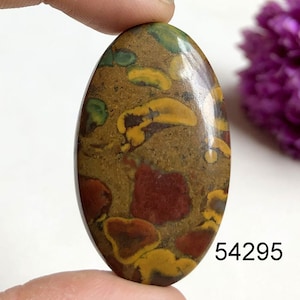 Cabochon di diaspro naturale, pietra semipreziosa naturale, per la creazione di gioielli. Gioielli fatti a mano, cristallo curativo