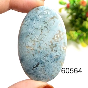 Cabochon opale calcédoine, pierre semi-précieuse naturelle pour la fabrication de bijoux, pierre précieuse faite main pour pendentifs, cadeau pour elle