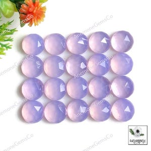 Lavender Quartz Rose Cut Gemstone, 10mm Round Shape 10 Pcs Lot Rose Cut With Flat Back Gemstone For Jewelry Making And Craft Making