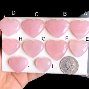Geselecteerde rozenkwarts hartedelsteen, mooie en zeldzame rozenkwarts helende edelsteen voor het maken van sieraden, kristalkwarts sieraden LOT- 220