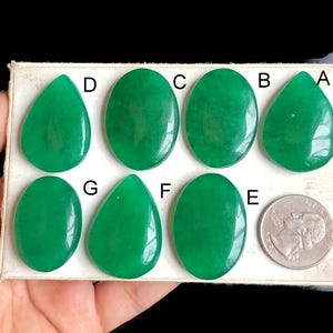 Cabochons de quartz vert sélectionnés, Pierre semi-précieuse naturelle pour la fabrication de bijoux, Pierre de guérison en cristal de quartz, Pierre de naissance LOT-179