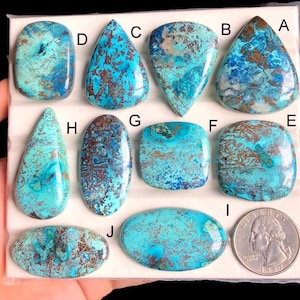 Selected Shattuckite Cabochon, Natural Shattuckite Handmade Gemstone For Jewelry Making, Hand polished Cabs, Natural Crystal LOT-448