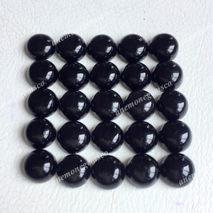 Zwarte Onyx Ronde Cabochon 7mm, 10Pc Pack Mooie Zwarte Onyx Ronde Vorm Cabochon Voor Sieraden Maken