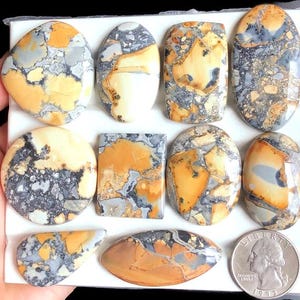 Cabochon en jaspe maligano sélectionné, pierre semi-précieuse naturelle pour la fabrication de bijoux, pendentifs en cristal naturel jaspe maligano LOT-343