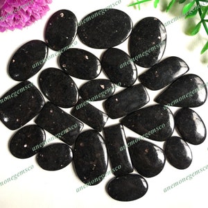 Echte nuummite-cabochon groothandel Lot, mix vormen en maten Nuummite-cabochon voor sieraden en ambachten