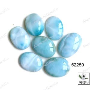 Natürliche Larimar Oval Cabochon ca.18-20mm Ca., Mix Form 5 Stück Lot Same wie Bild Boho Chic Halsketten, Ringe Einzigartige Artisan Designs 62250